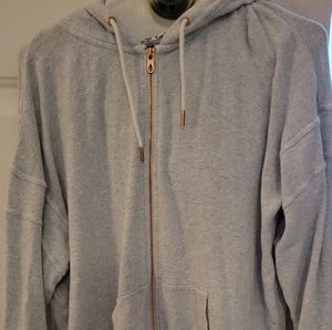 Gray zip-hoody